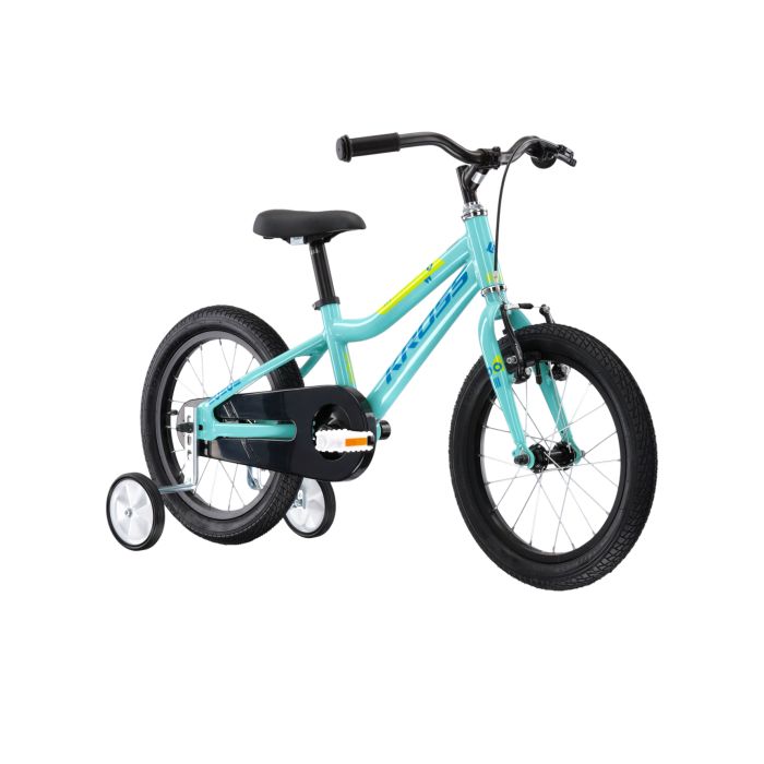 BICICLETA KROSS MINI 4.0 16" ACVAMARIN (ALBASTRU-LIME)