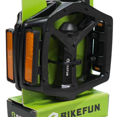 Pedale BIKEFUN JUMP aluminiu negru - B249DU-BLK