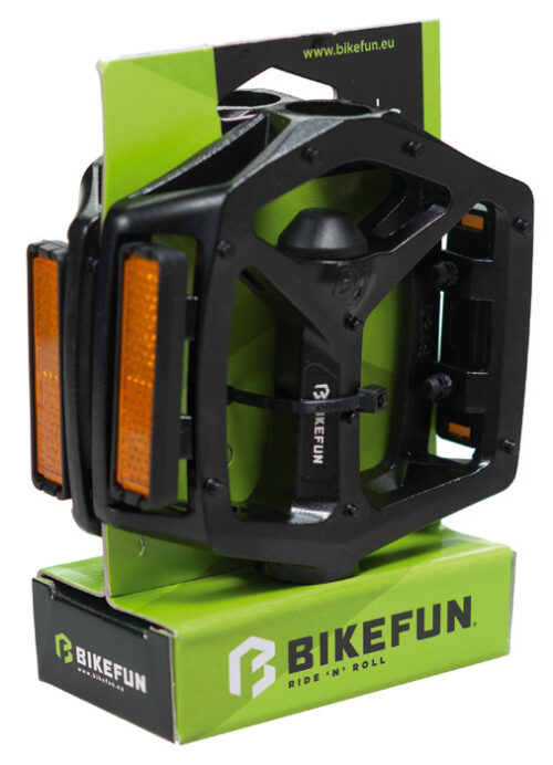 Pedale BIKEFUN JUMP aluminiu negru - B249DU-BLK
