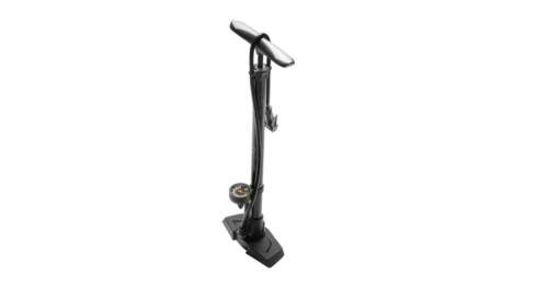 Pompă BIKEFUN SIROCCO atelier oțel, cu manometru, negru - GF-55E/BK